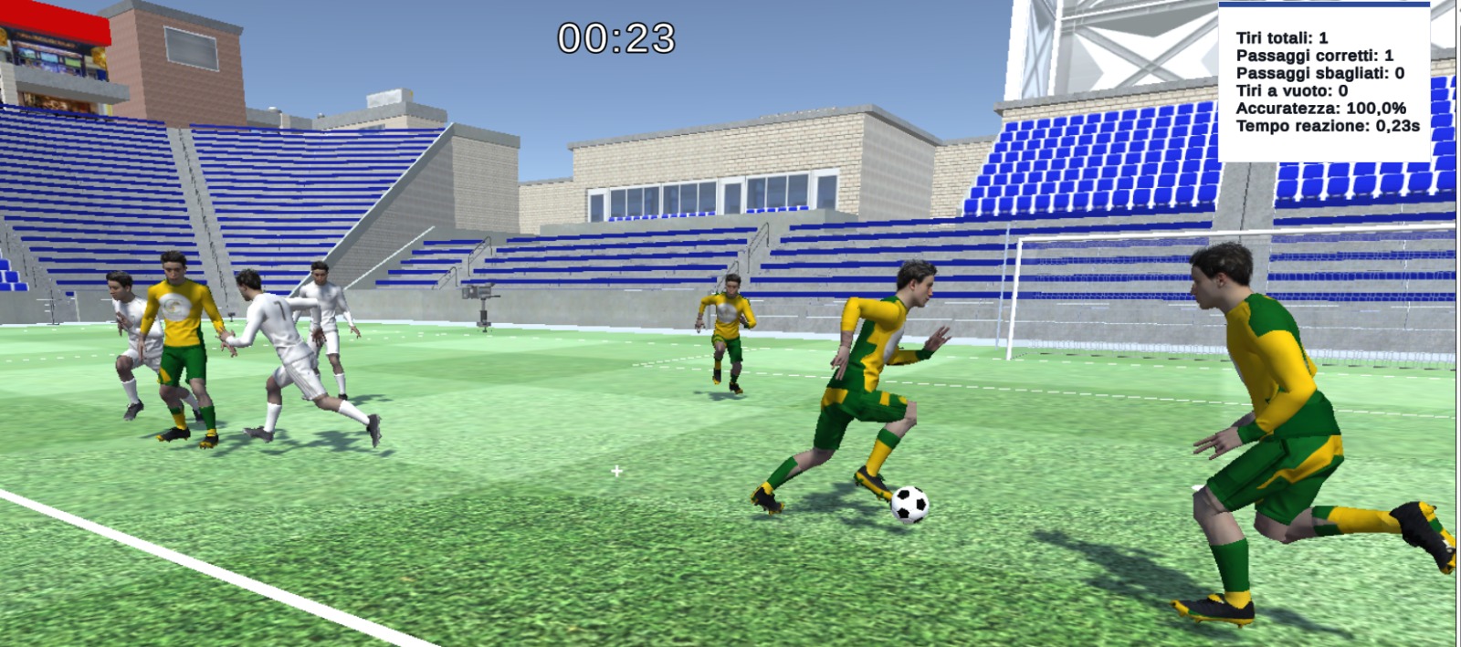allenamento realtà virtuale passaggio a compagno in corsa