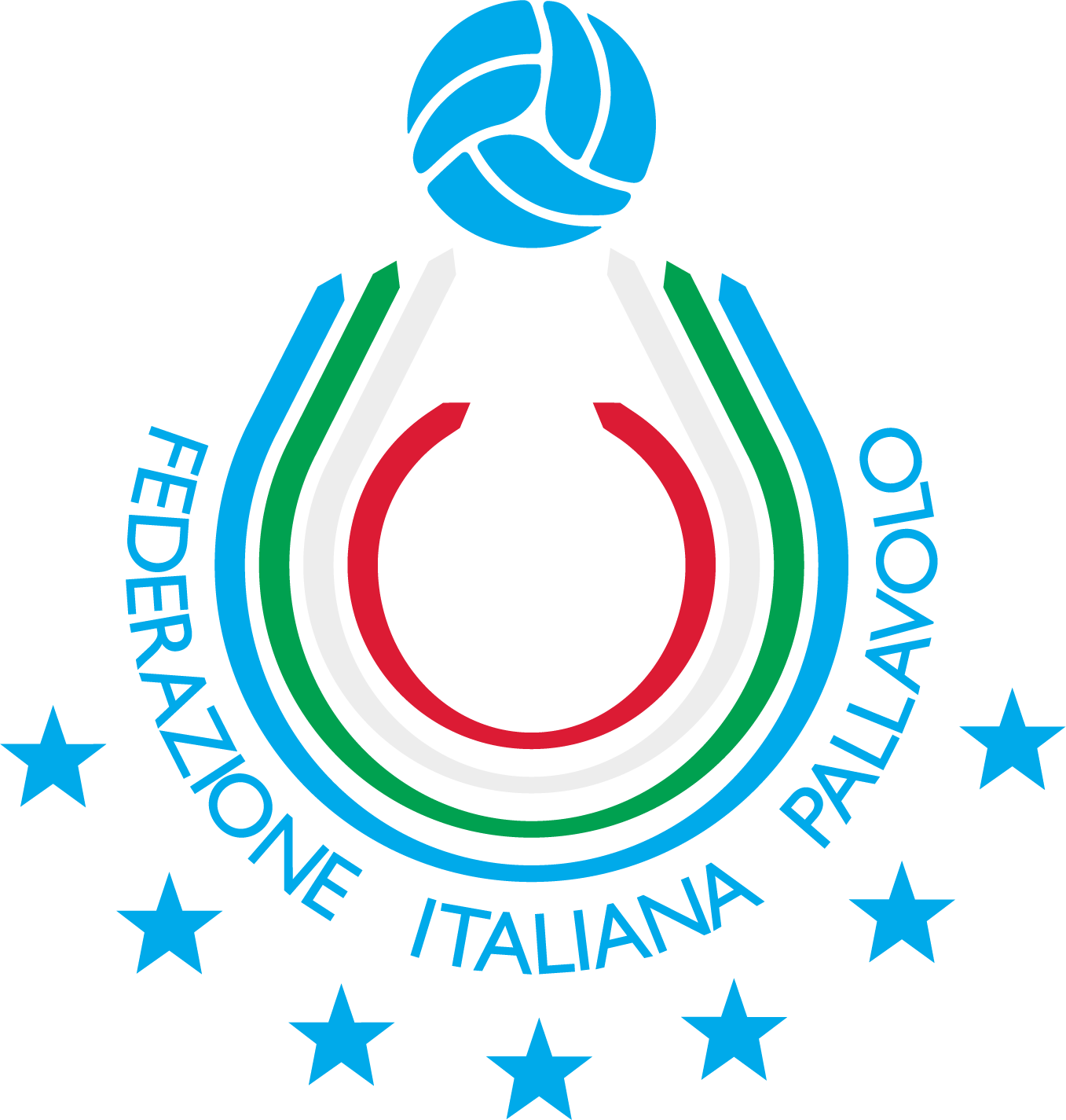 Logo ufficiale della Federazione Italiana Pallavolo (FIPAV), nazionale italiana di volley