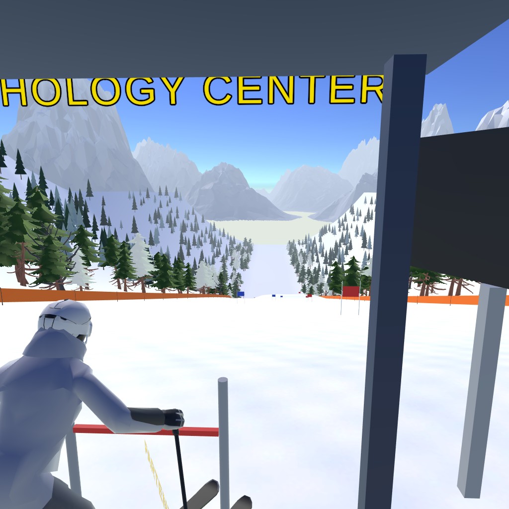 Esperienza VR di partenza dal cancelletto nello sci alpino