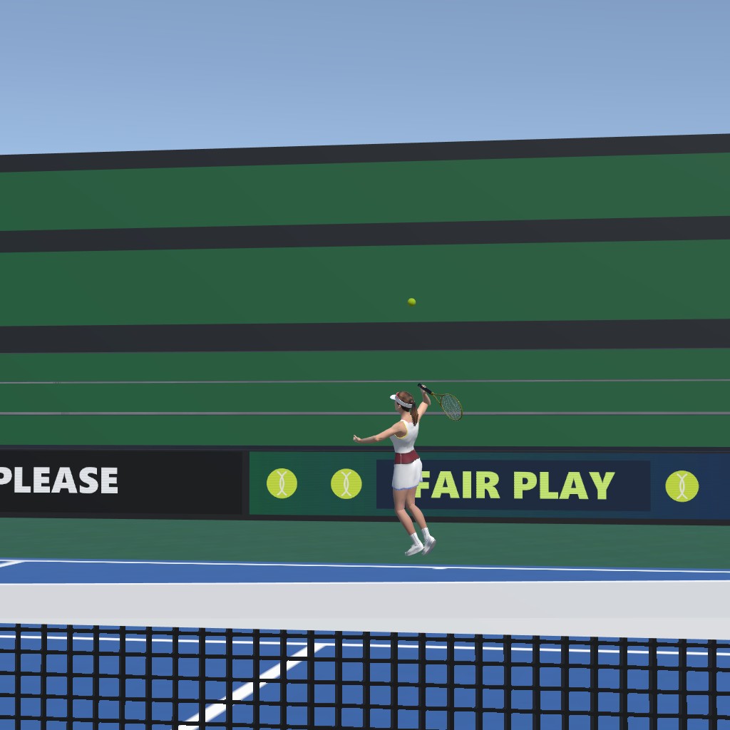 Esperienza VR di risposta al servizio nel tennis
