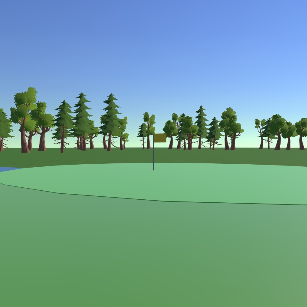 Esperienza VR di routine tra un colpo e l'altro nel golf