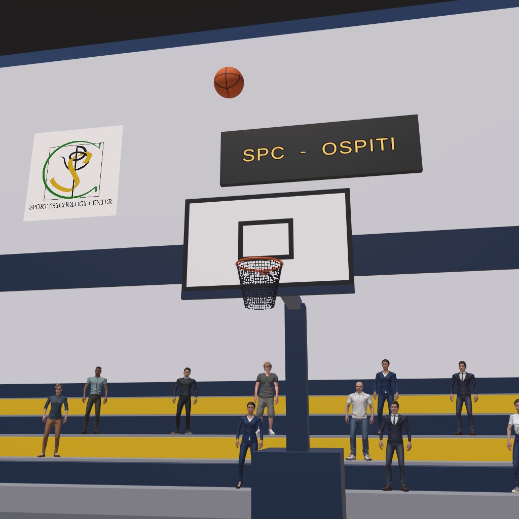 Esperienza VR di tiri liberi sotto pressione nel basket