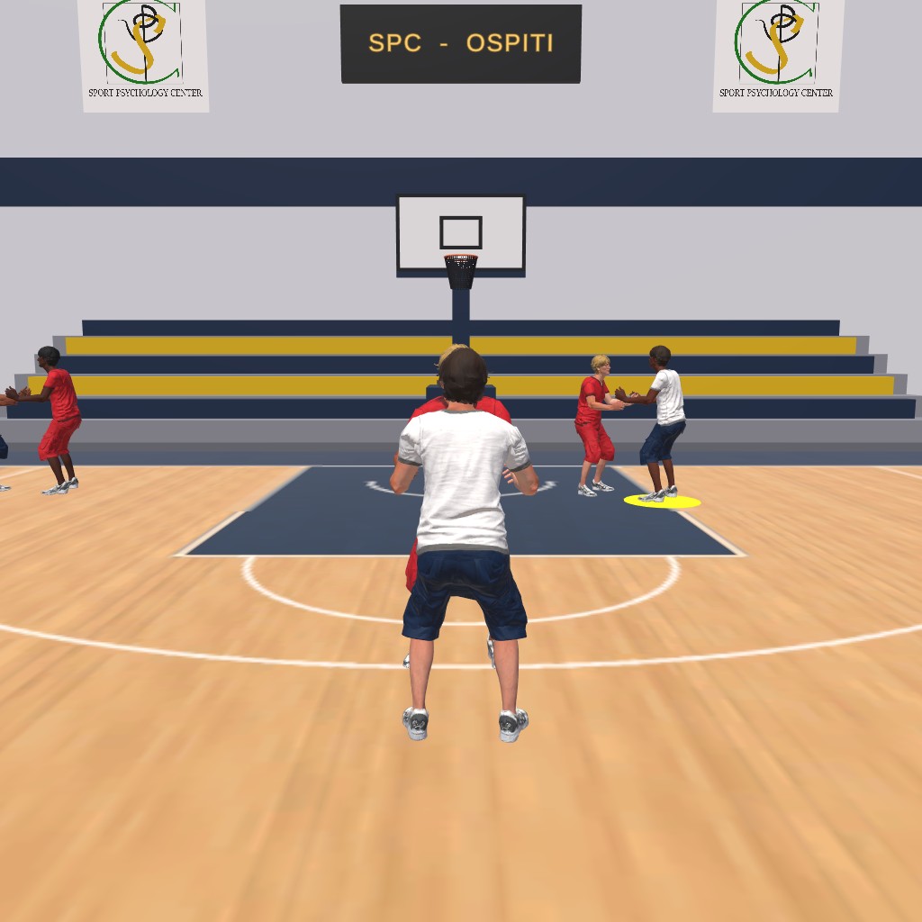 Esperienza VR di visione di gioco nel basket